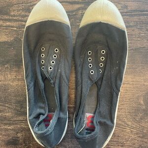 Bensimon Charcoal Canvas Slip-On Flats